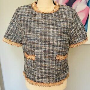 Tweed-inspired blouse